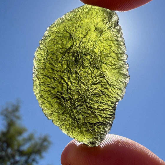 Authentic Moldavite Tektite Specimen, Reiki Healing Crystal, 13.99g/69.95ct