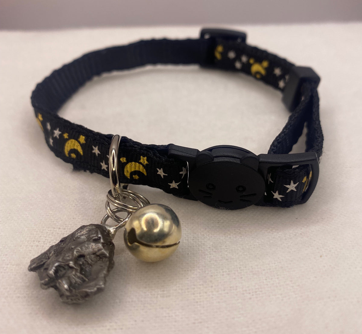 Meteorite Cat Collar: Moon & Stars, Campo del Cielo Meteorite, Unique Astronomy Gift