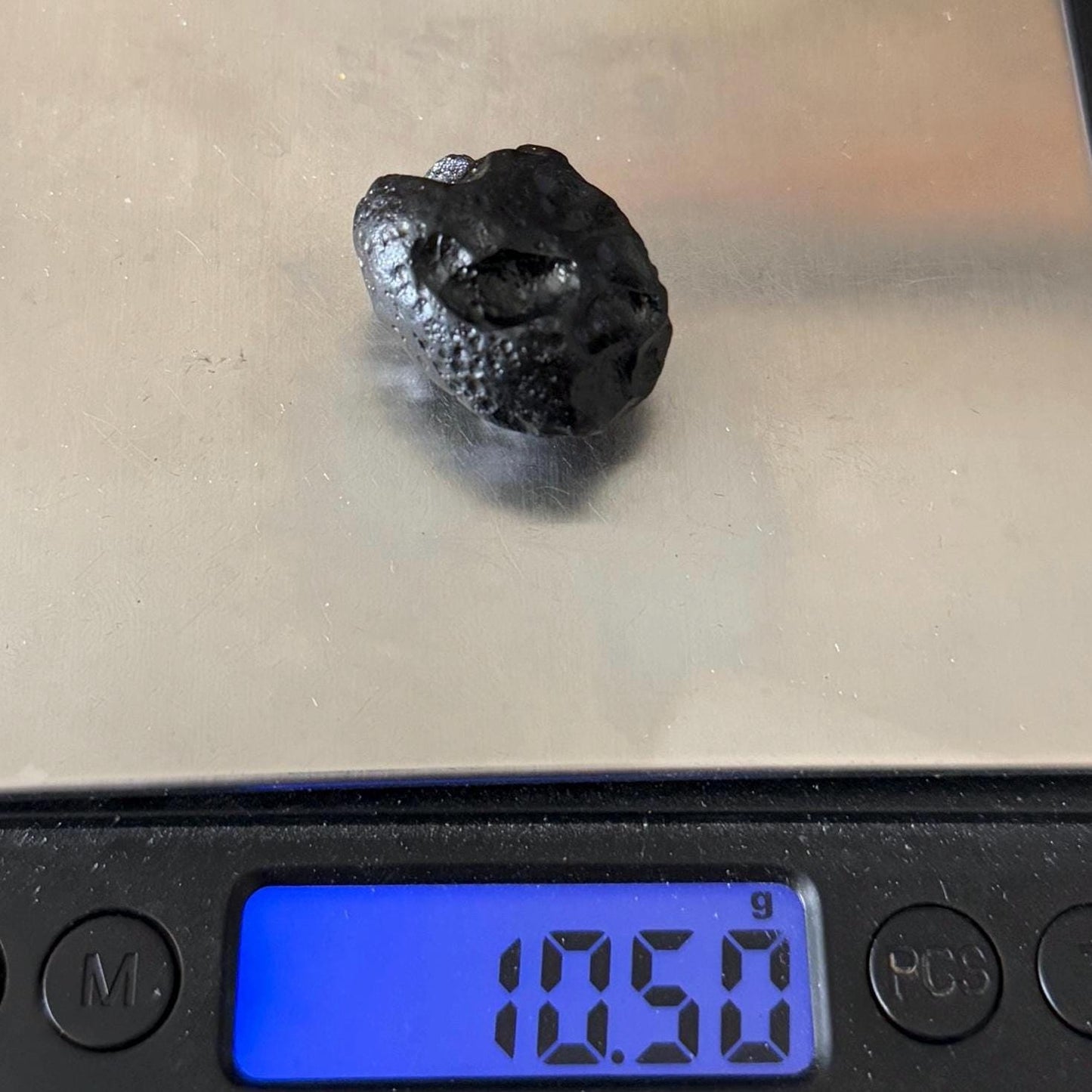 Indochinite Tektite: Indonesian Impactite Rock, Energy Work Stone, 10.50 grams