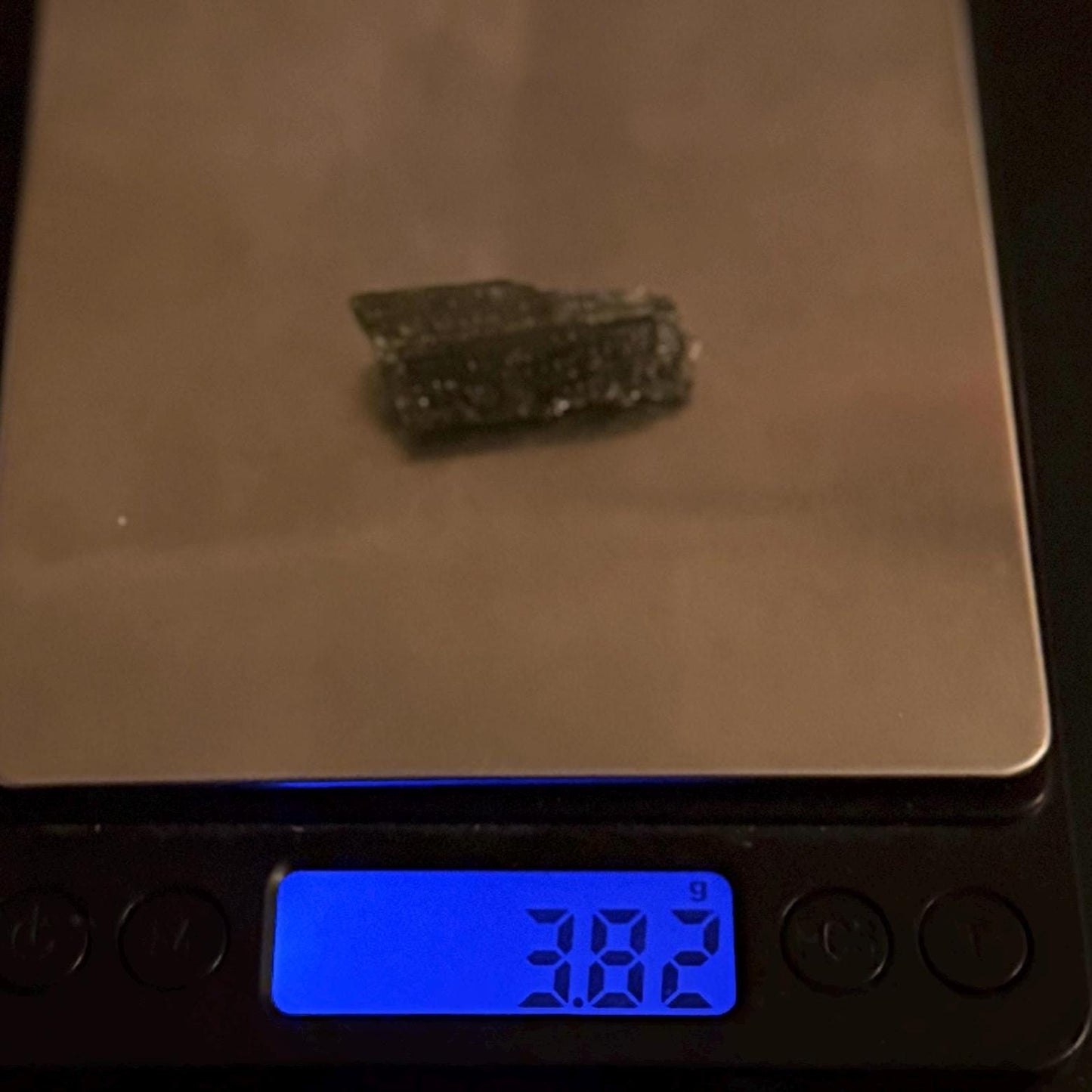 Moldavite Tektite Specimen, Natural Hole, Czech Republic (3.82 grams)