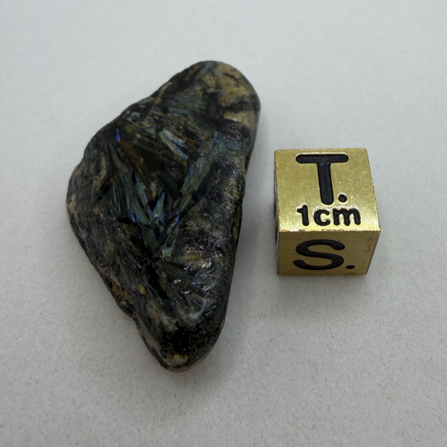 Rare Nuummite Crystal Finland, Genuine Sorcerer’s Stone, Iridescent Stone, 13.12g