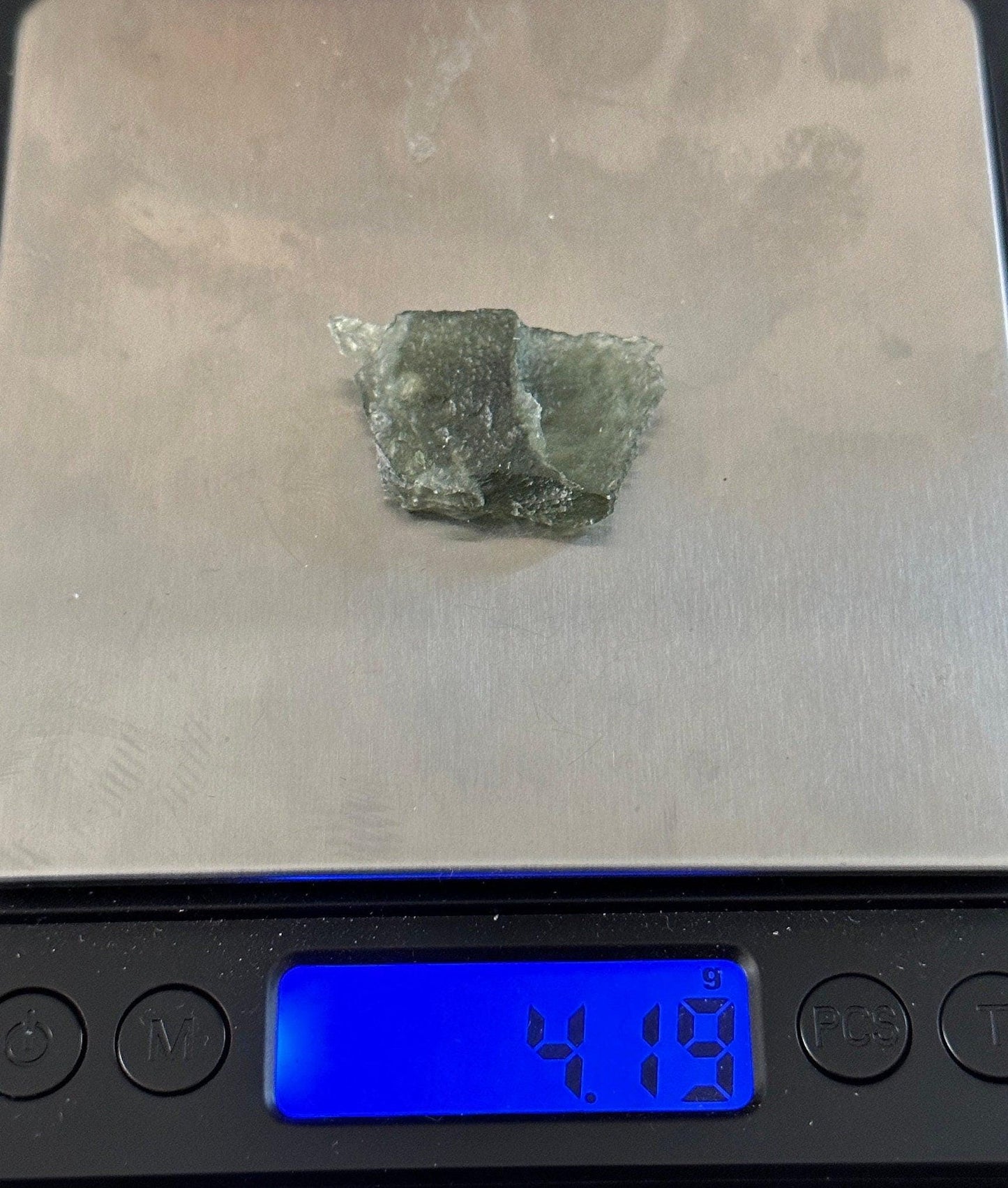 Authentic Moldavite Tektite Specimen, Reiki Talisman (4.19 grams)