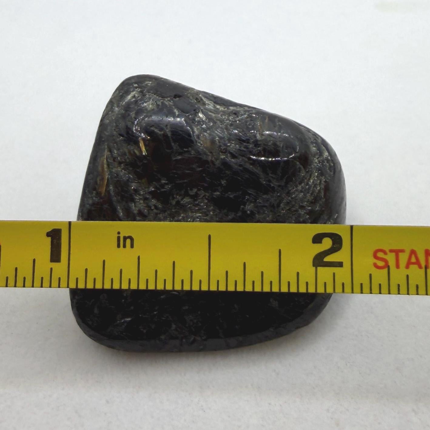 Greenland Nuummite Stone: Reiki Healing Stone, Protection Talisman, 19.63 grams