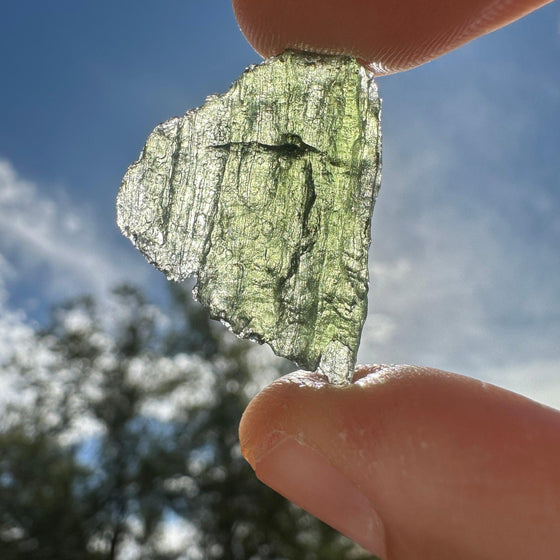 Moldavite Tektite Specimen, Czech Republic Meteorite, 3.17 grams