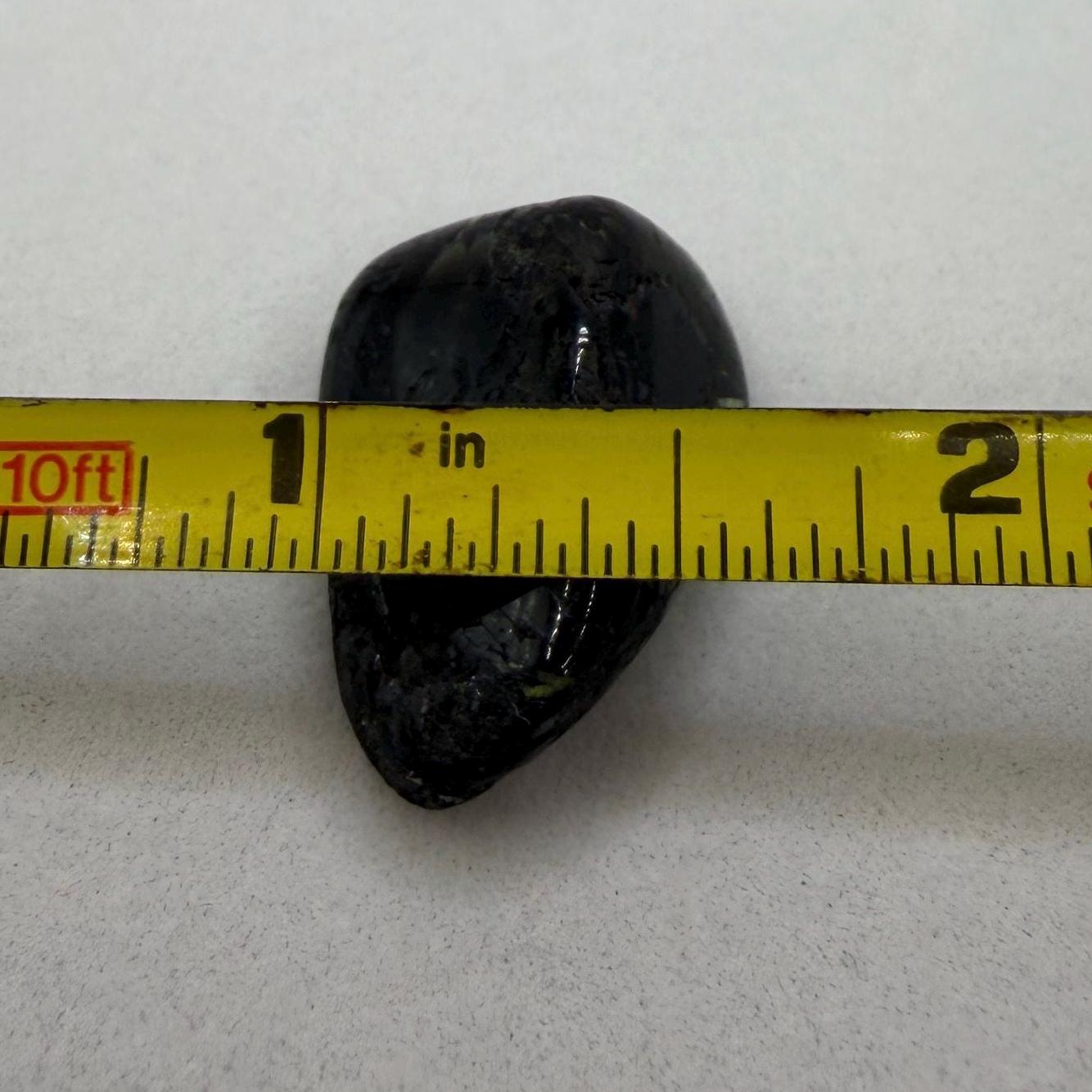 Greenland Nuummite Stone: Reiki Healing Stone, Protection Talisman, 6.91 grams