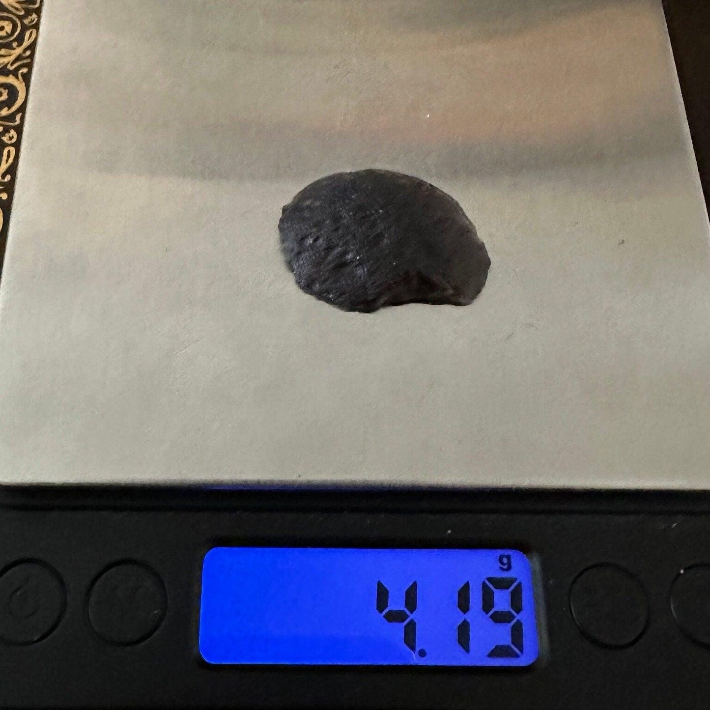 Saffordite Specimen: Rare Cintamani Stone, Arizona Pseudotektite, 4.19 grams