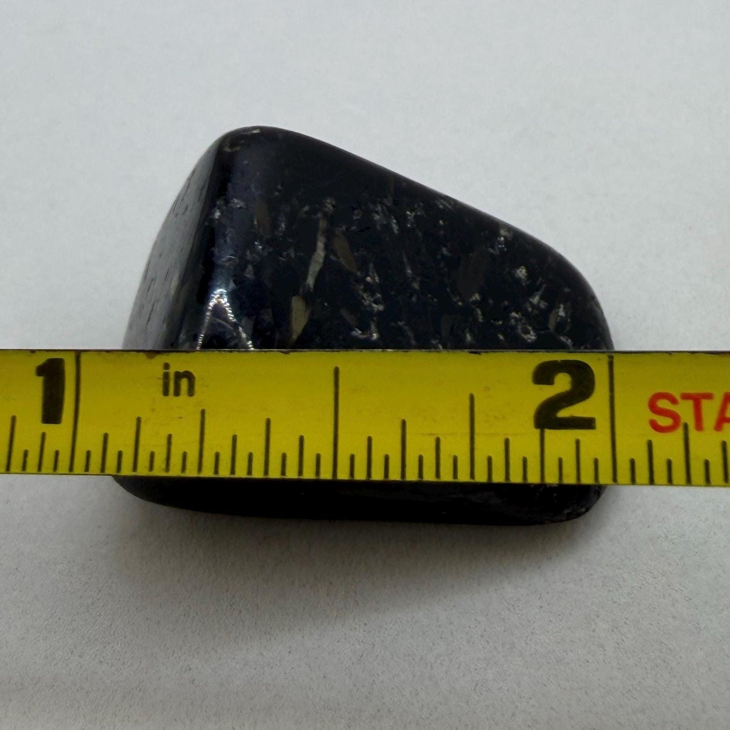 Fiery Nuummite Stone: Sorcerer's Stone from Greenland, Energy Work, Golden Flashes, 16.70 grams