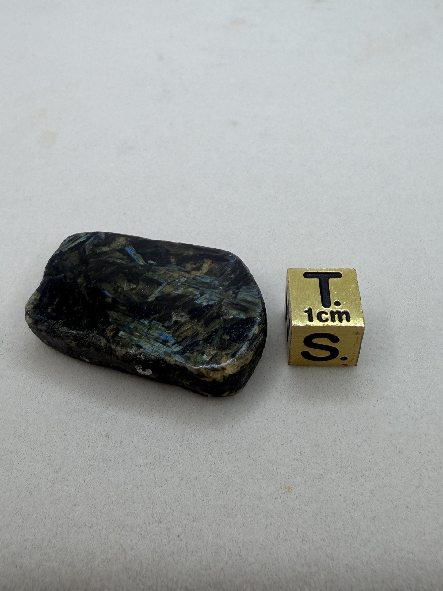 Rare Nuummite Crystal Finland, Genuine Sorcerer’s Stone, Iridescent Stone, 13.73g