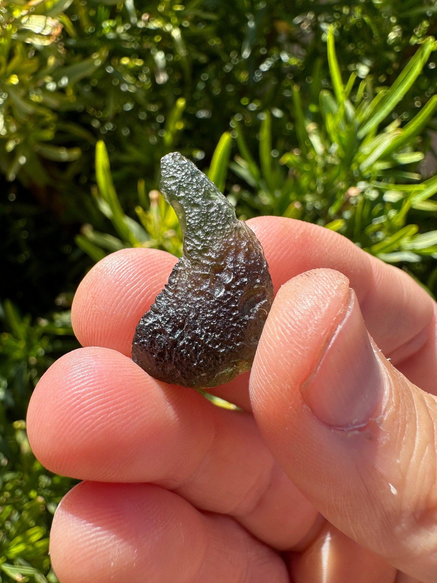 Authentic Moldavite Crystal Specimen, Czech Tektite (3.05 grams|15.25 carats)