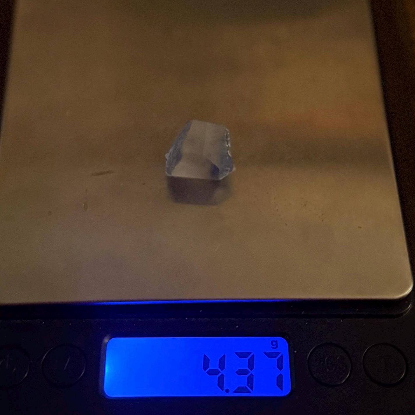 Rare Blue Dumortierite Crystal: Brazilian Gemstone for Collectors, 4.37g/21.9ct