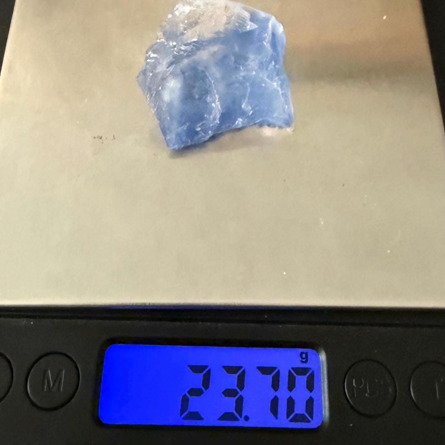 Blue Dumortierite Crystal: Brazilian Crystal for Reiki and Meditation, 23.70g/118.5ct