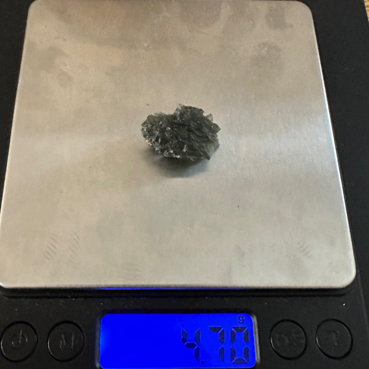 Authentic Moldavite Specimen, Czech Tektite, 4.70 grams