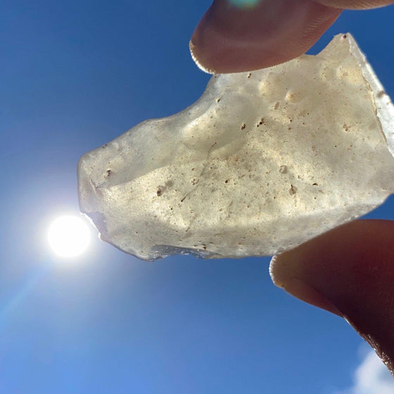 Libyan Desert Glass: Golden Tektite Talisman, 15.97 grams