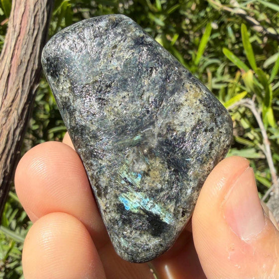 Rare Nuummite Crystal Finland, Genuine Sorcerer’s Stone, Iridescent Stone, 36.75g