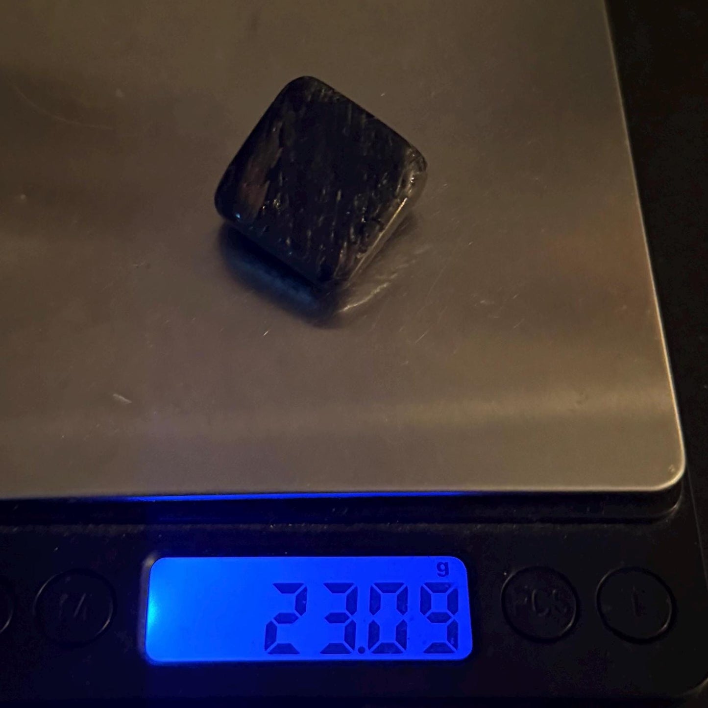 Greenland Nuummite Stone: Reiki Grounding Gemstone, 23.09 grams