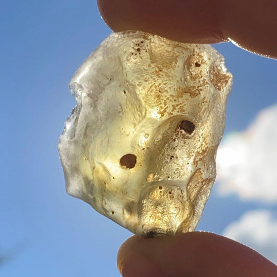 Libyan Desert Glass Tektite: Golden Crystal Talisman, 19.45 grams