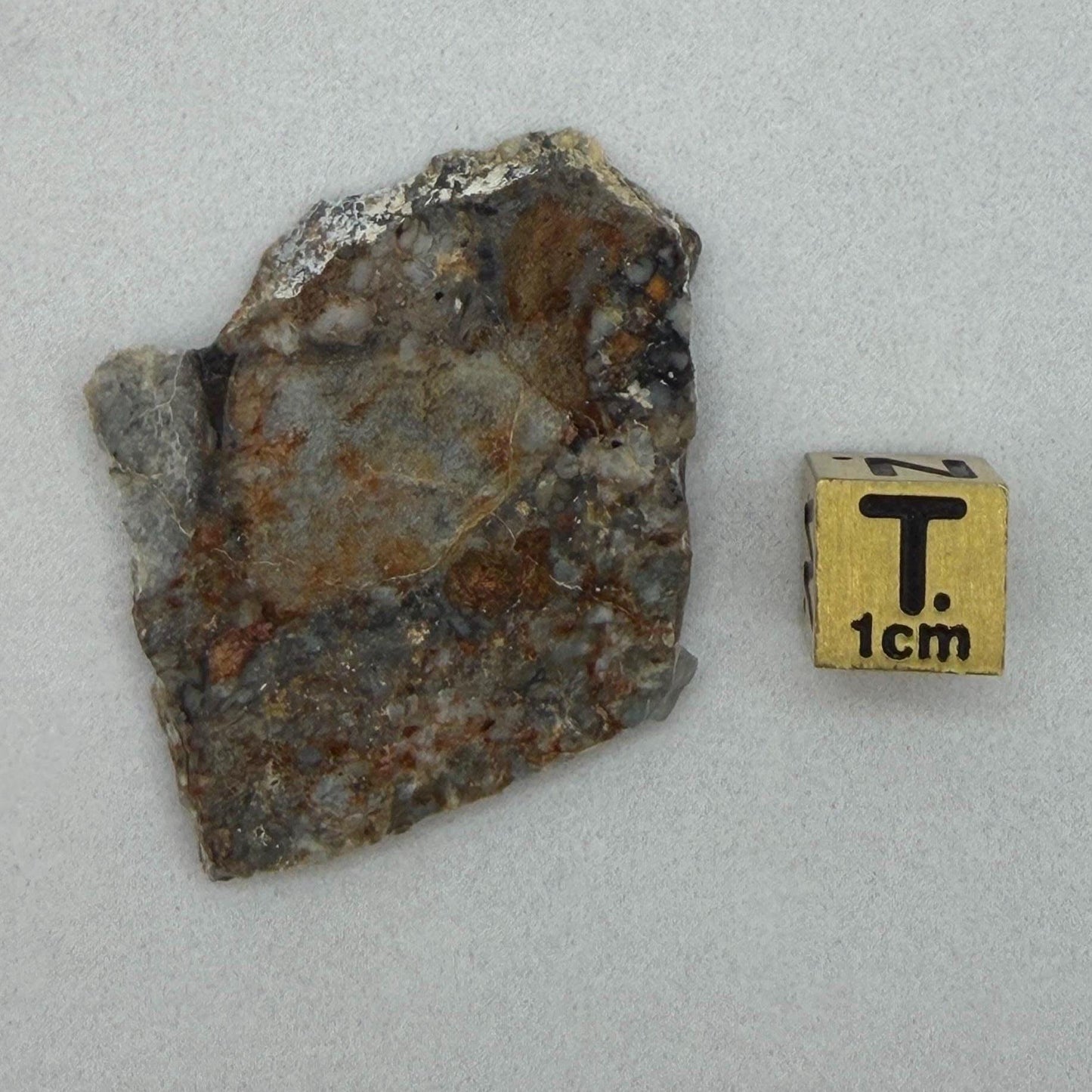 NWA 18045 Lunar Meteorite Slice, Authentic Moon Rock, Melt Breccia, 6.90 grams