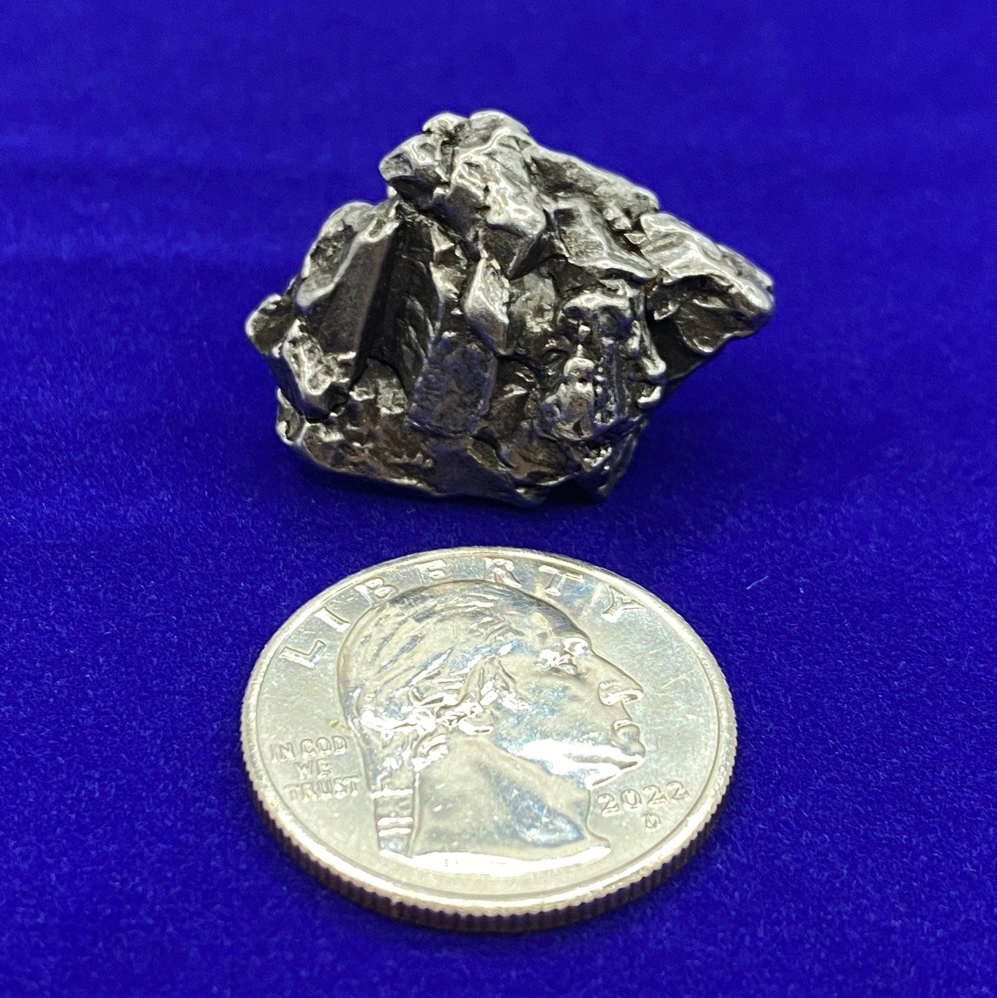 Unique Meteorite Specimen Campo del Cielo 22.58 grams, Rare Moving Piece, Reiki, Astronomy Gift, Display Case and Carrying Bag