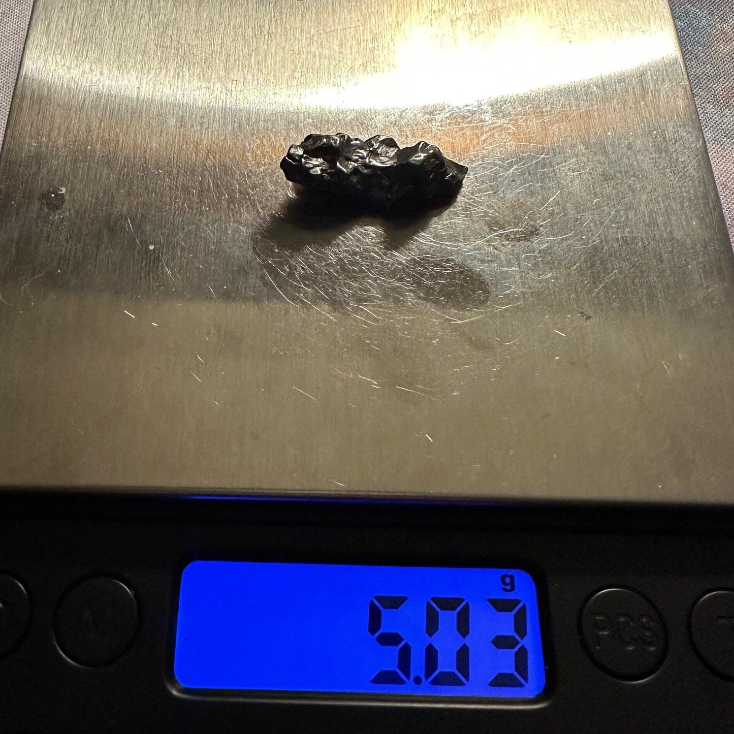 Tiny Meteorite Specimen Campo del Cielo 5.03 grams, Iron Meteorite, Astronomy Gift, Pocket Sized Gift, Space Gift, Gift for Kids of all Ages