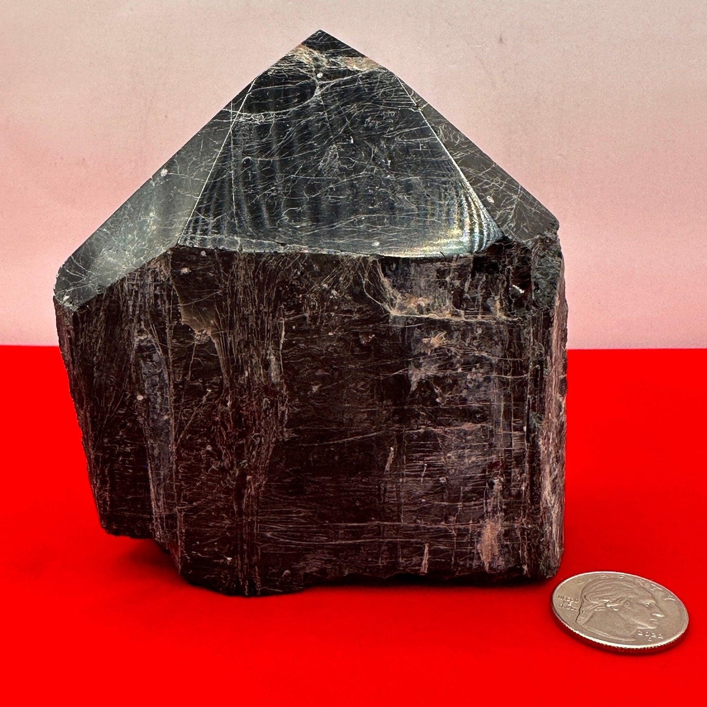 Black Tourmaline uncut natural stone, Beautiful and I cute, Psychic Protection, Rock Collection, Office Decor, Home Decor, 1 lb 8.1 ounces