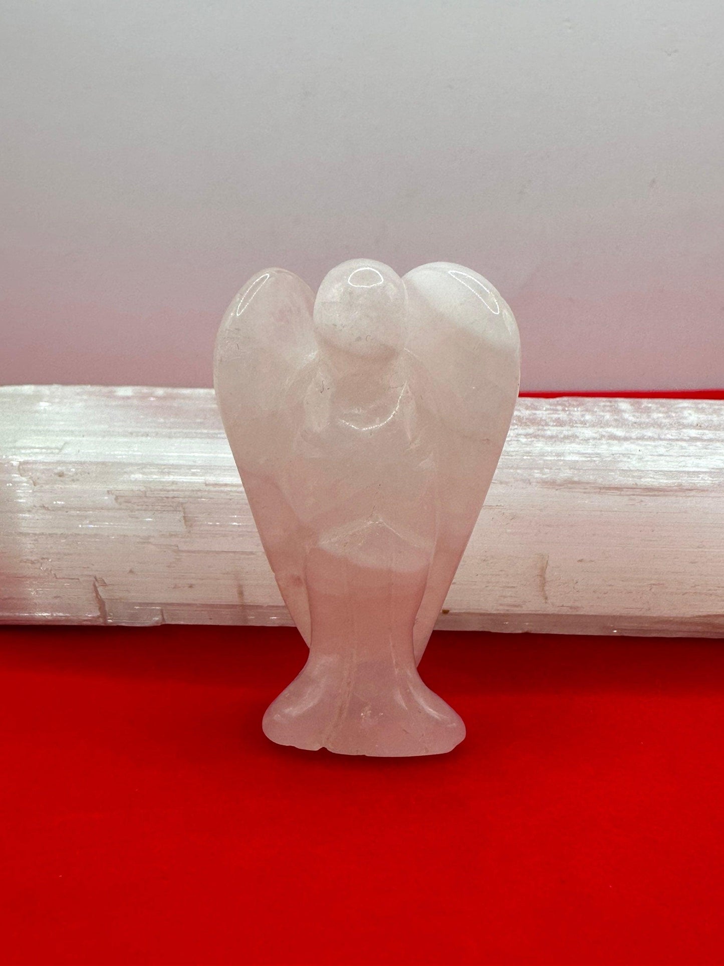 Rose Quartz Angel, Pocket Stone, Protection Stone, Guardian Angel, Rose Quartz, Angel Figurine, 30.55 grams