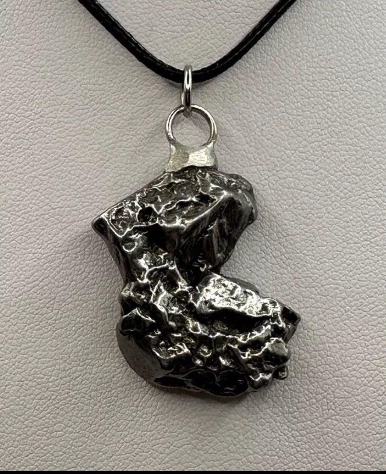 Beautiful Meteorite Campo del Cielo Pendant 20.97 Grams, Astronomy Gift, Authentic Meteorite, Meteorite Jewelry, Meteorite Pendant, COA
