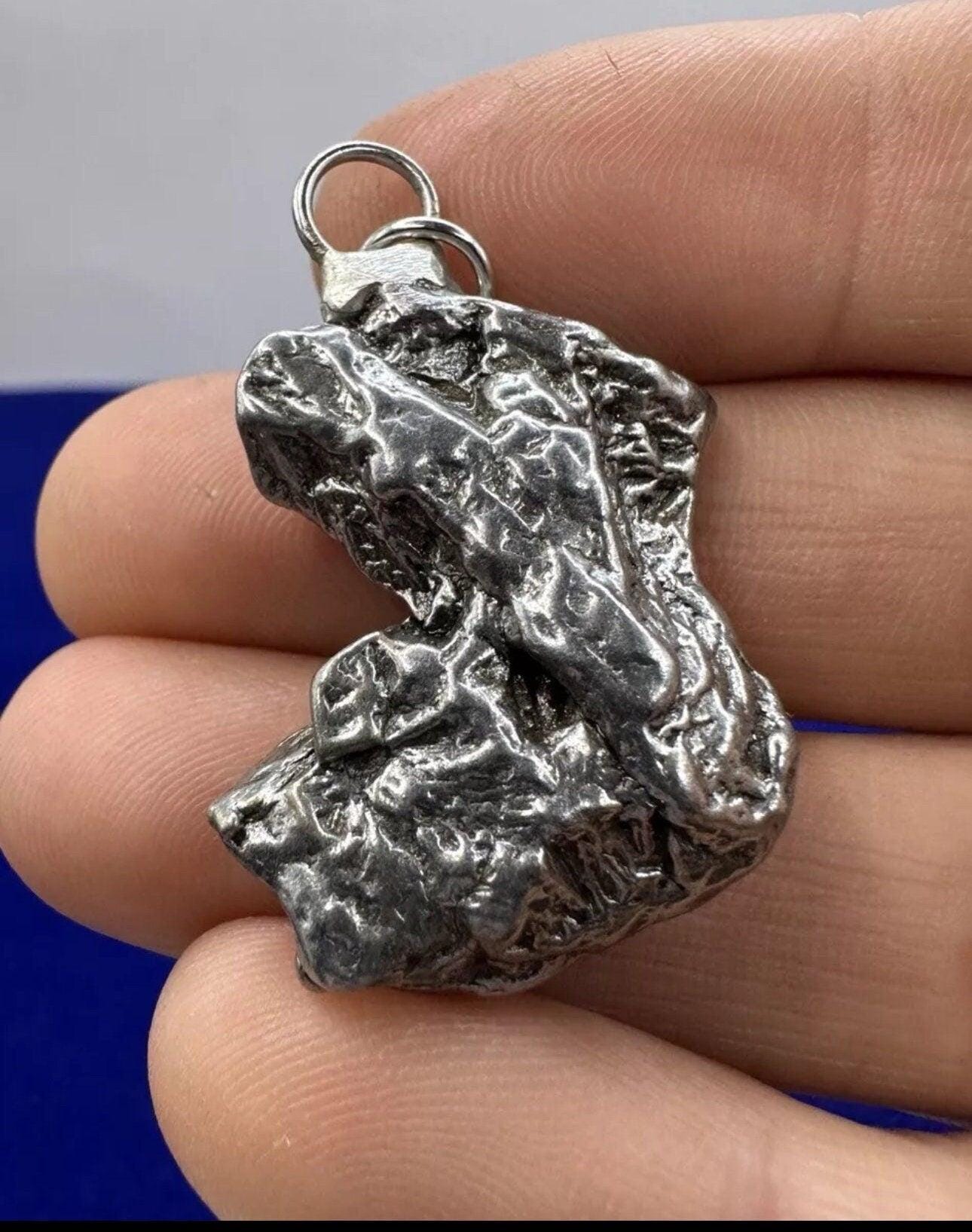 Beautiful Meteorite Campo del Cielo Pendant 20.97 Grams, Astronomy Gift, Authentic Meteorite, Meteorite Jewelry, Meteorite Pendant, COA