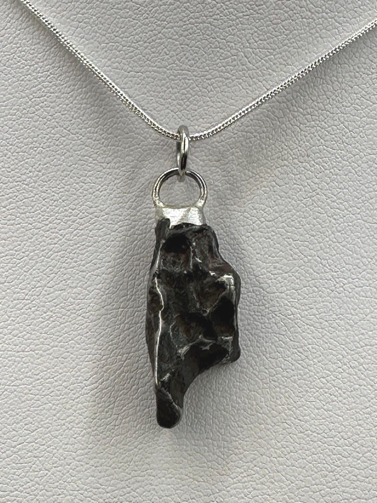 Agoudal Meteorite Pendant, Agoudal, Astronomy Gift, Space Gift, Iron Meteorite, Handmade Pendant, Authentic Iron Meteorite, 7.39 Grams