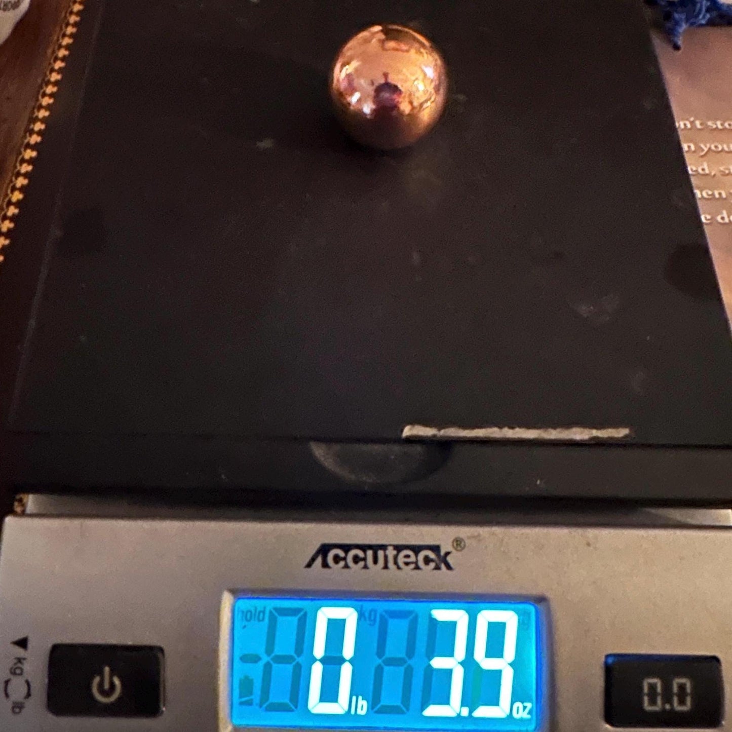 Copper Ball, Copper Sphere, Michigan Copper, High Quality, Copper Gift, Keweenaw Copper, Arthritis, Michigan Gift, Copper, 3.9 Ounces