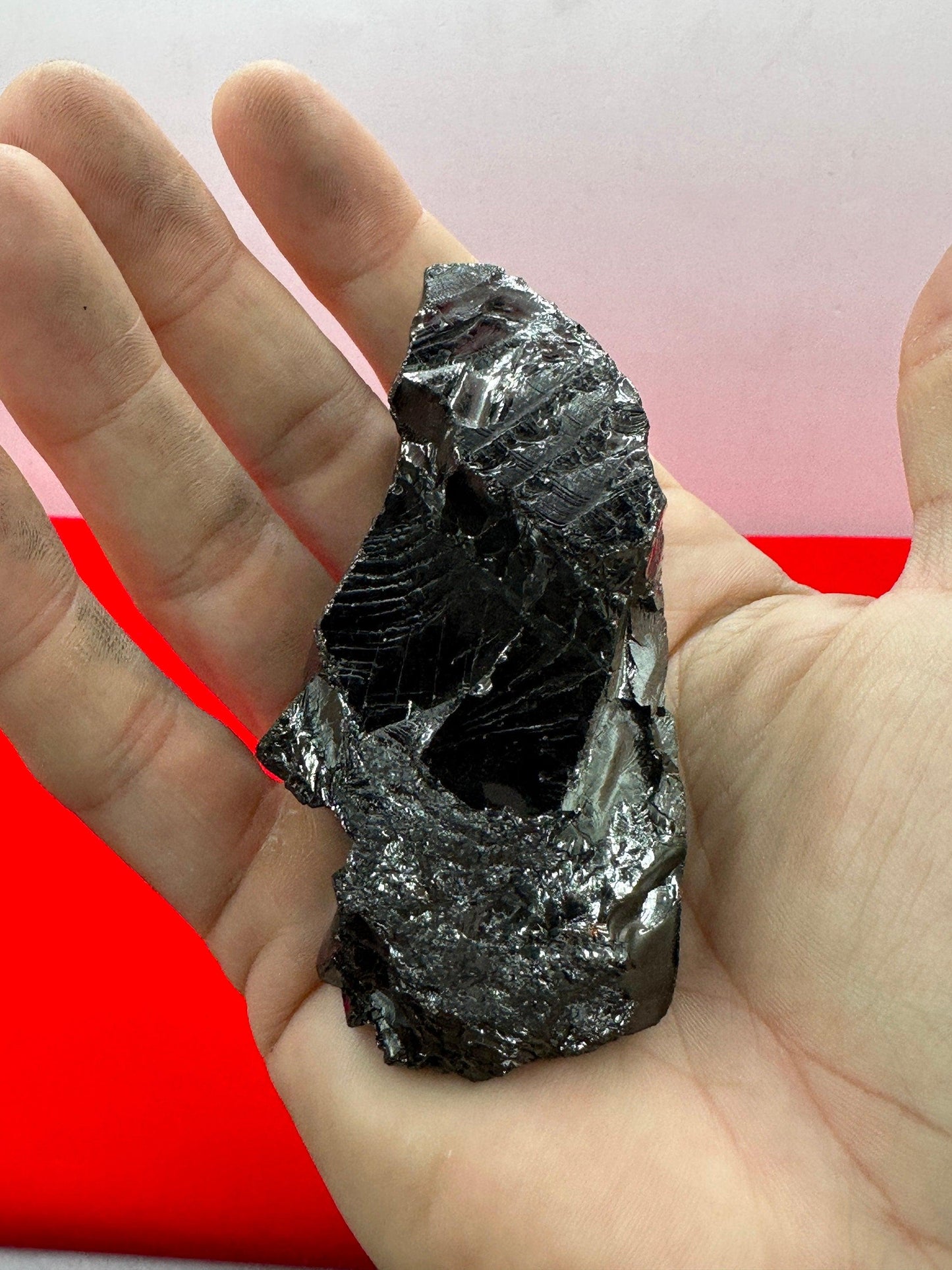 Shungite Specimen from Colombia, Rare and beautiful piece, High Quality, EMF Protection, Meditation, Reiki, Sleep Improvement, 66.11 grams