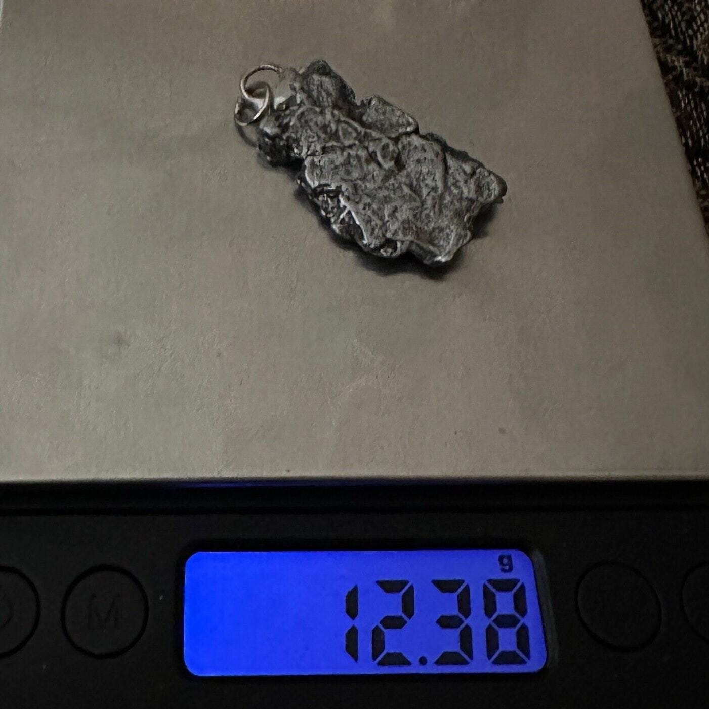 Beautiful Aletai Meteorite Pendant, 12.38 grams, Astronomy Gift, Authentic Meteorite, Meteorite Jewelry, Meteorite Pendant, COA, Space Gift