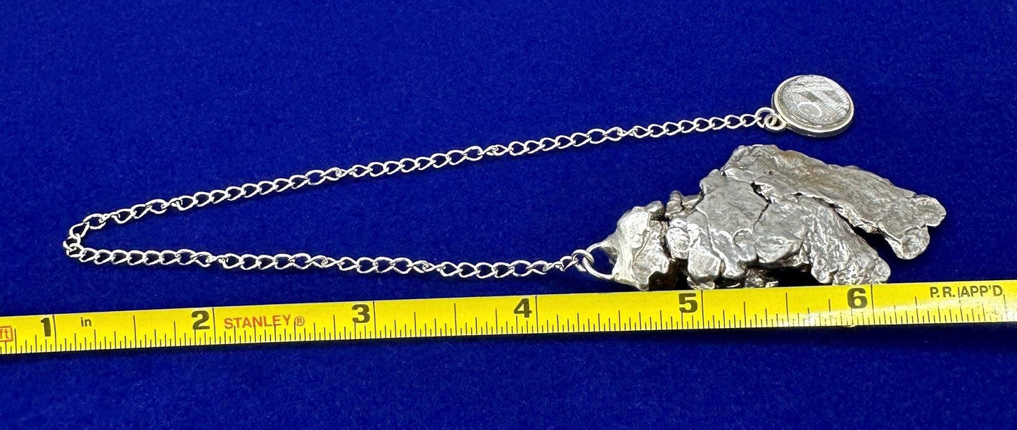 Beautiful Campo del Cielo Meteorite Pendulum, 36.63 grams, Iron Meteorite, Astronomy Gift, Meditation Tool, Authentic Meteorite, Pendulum