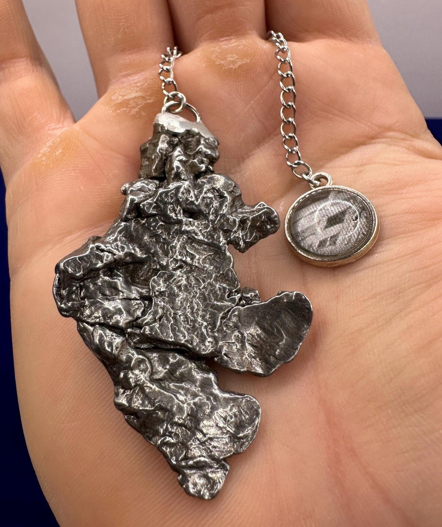 Beautiful Campo del Cielo Meteorite Pendulum, 36.63 grams, Iron Meteorite, Astronomy Gift, Meditation Tool, Authentic Meteorite, Pendulum