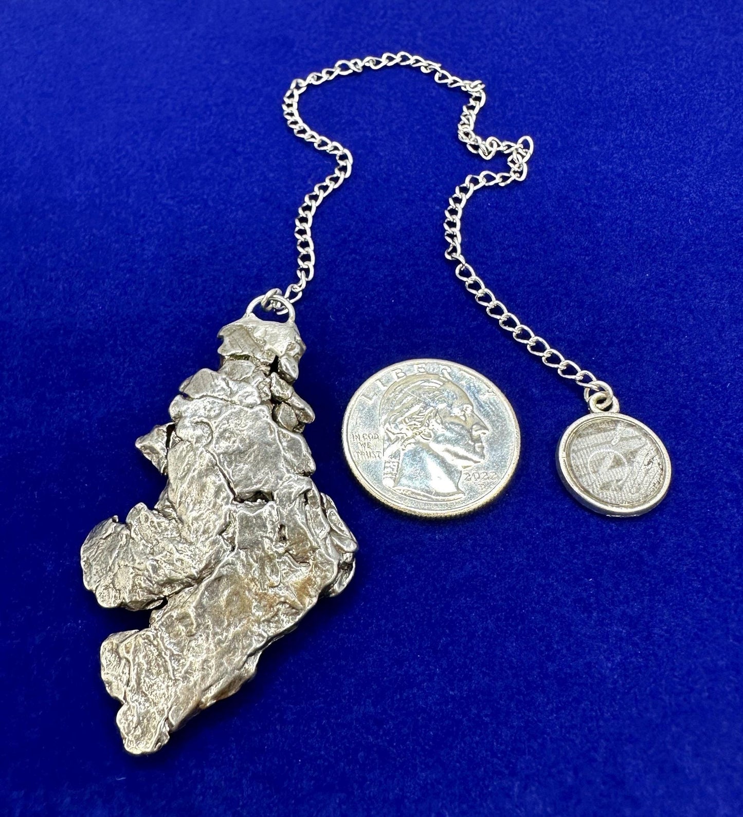 Beautiful Campo del Cielo Meteorite Pendulum, 36.63 grams, Iron Meteorite, Astronomy Gift, Meditation Tool, Authentic Meteorite, Pendulum