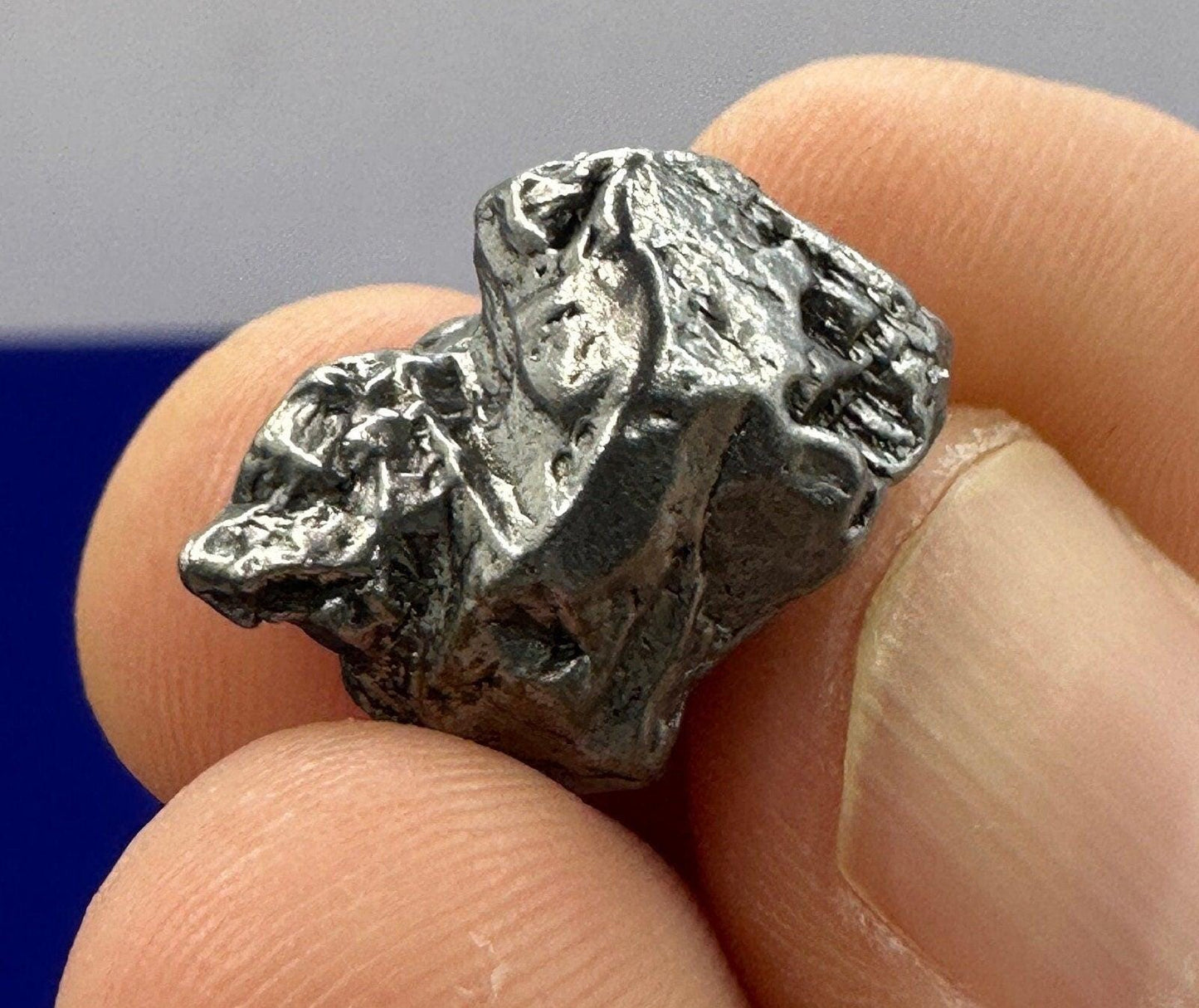 Beautiful Meteorite Specimen Campo del Cielo 7.48 grams, comes with a display case and velvet carrying bag, Astronomy Gift, Space Gift