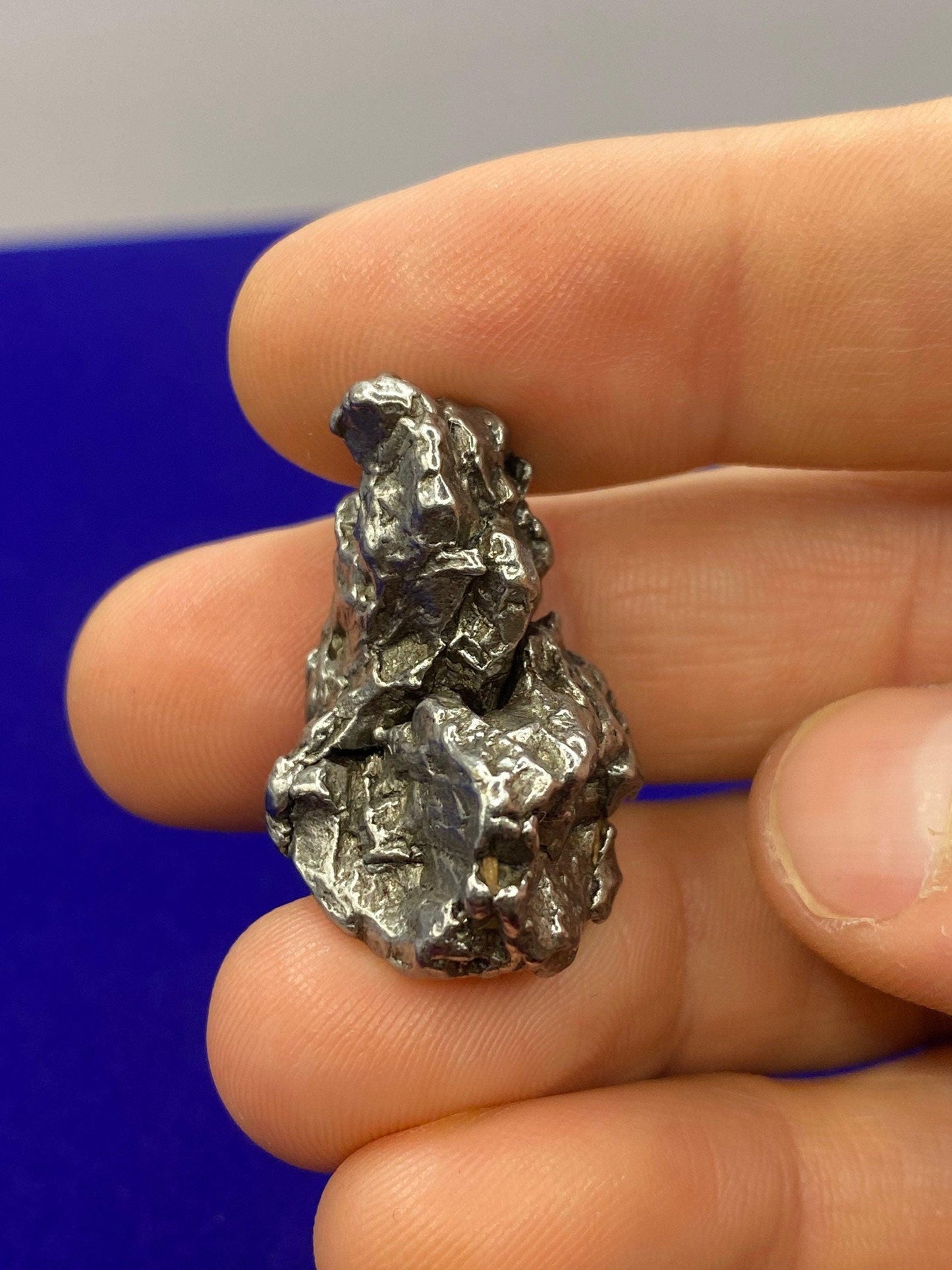 Unique Meteorite Specimen Campo del Cielo 23.37 grams, Rare Moving Piece, Reiki, Astronomy Gift, Display Case and Carrying Bag