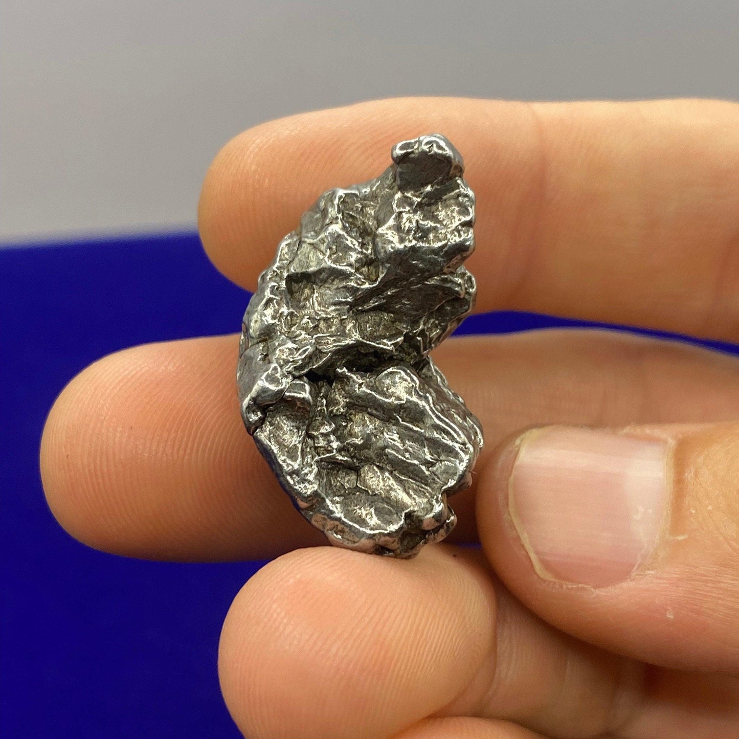 Unique Meteorite Specimen Campo del Cielo 23.37 grams, Rare Moving Piece, Reiki, Astronomy Gift, Display Case and Carrying Bag