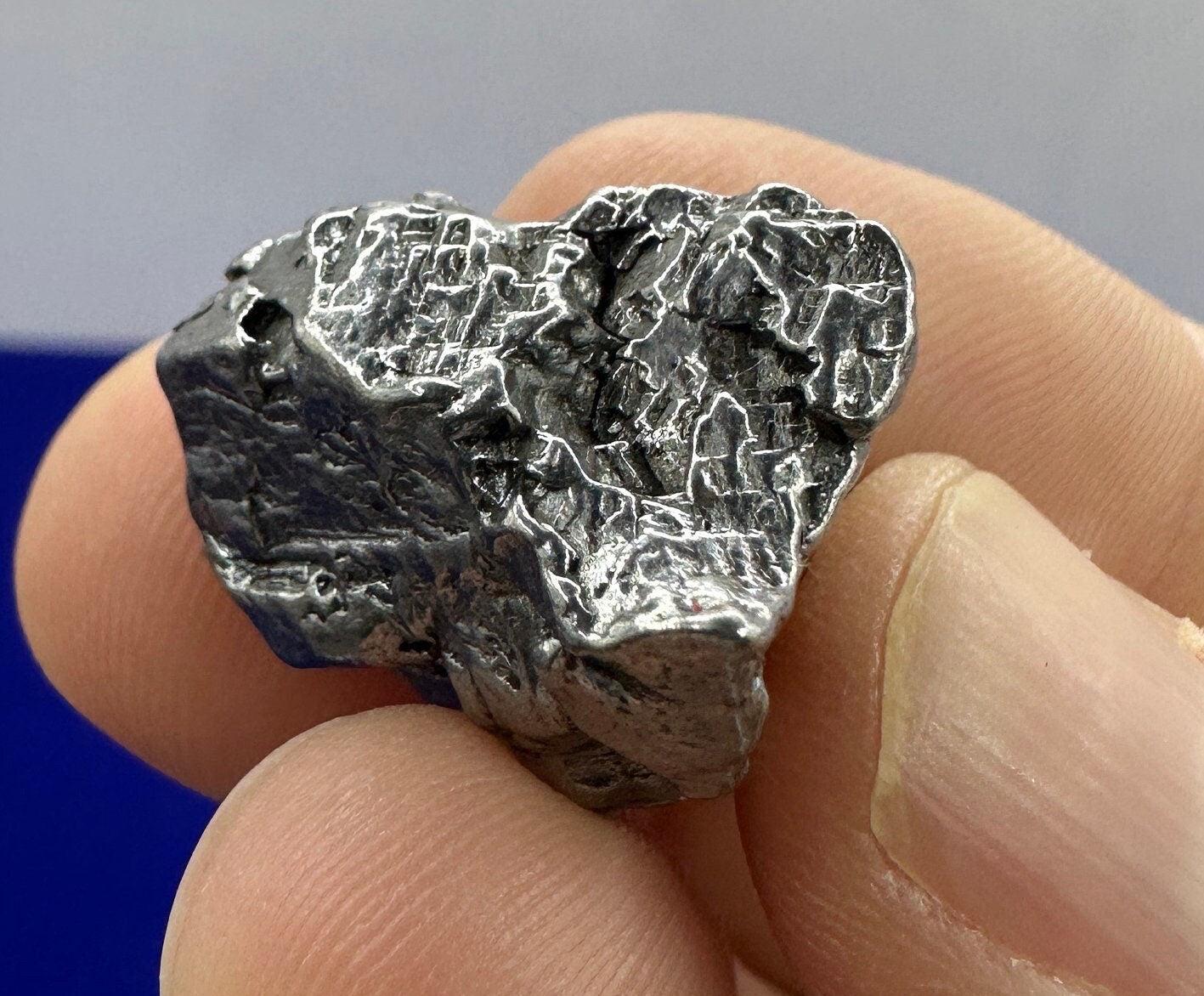 Beautiful Meteorite Specimen Campo del Cielo 17.15 grams, comes with a display case and velvet carrying bag, Astronomy Gift, Space Gift