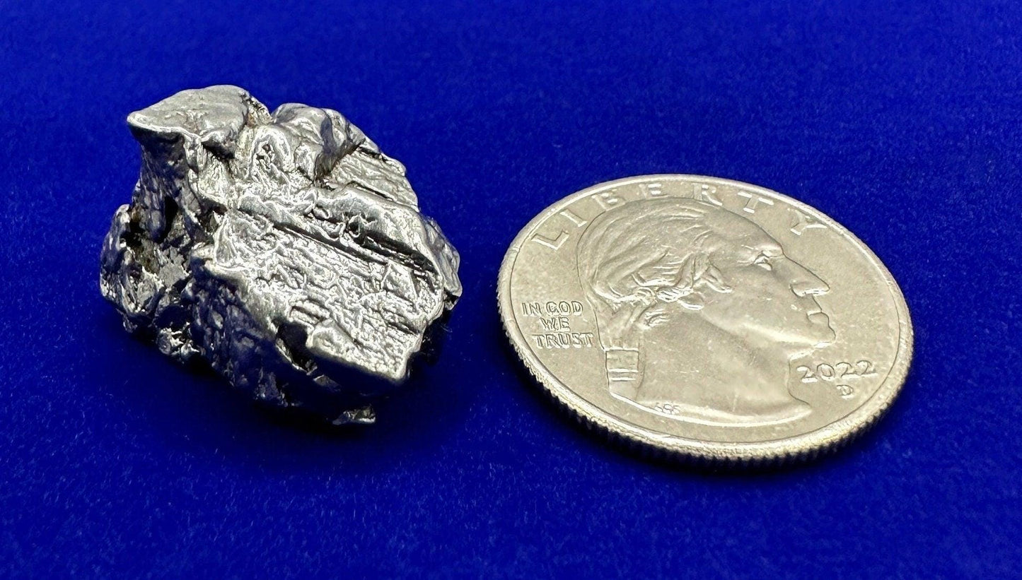 Beautiful Meteorite Specimen Campo del Cielo 17.15 grams, comes with a display case and velvet carrying bag, Astronomy Gift, Space Gift