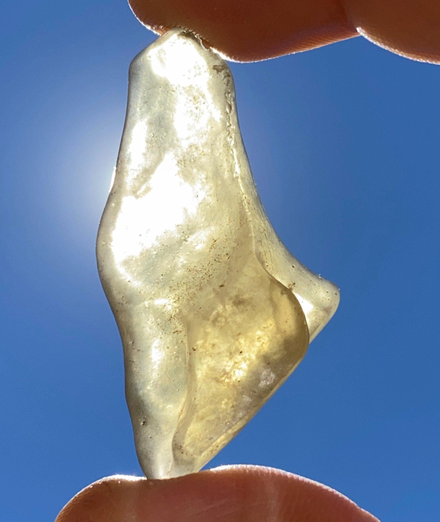 Rare Greenish Libyan Desert Glass, Libyan Gold Tektite, Golden Moldavite, Manifestation Talisman, Astronomy Gift, Space Gift, 14.00 grams