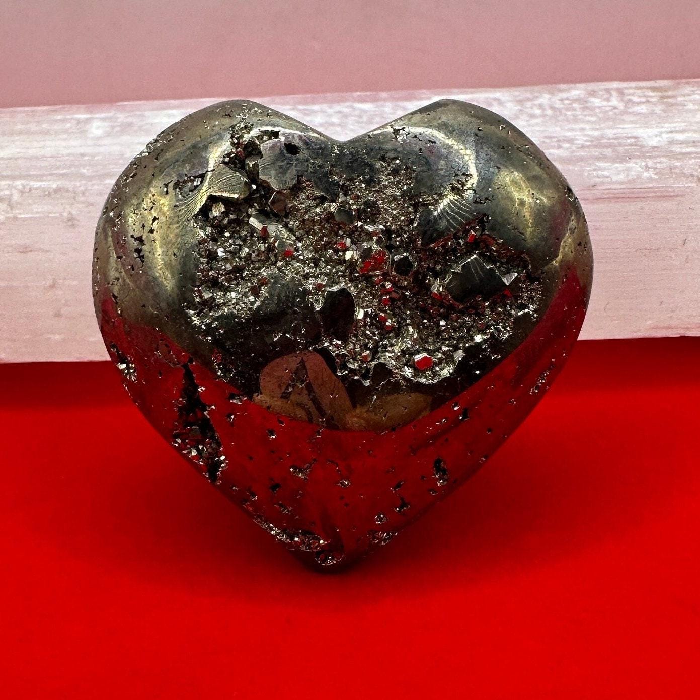 Beautiful Pyrite Heart, Pyrite, Heart Shaped, Balance, Heart, Arizona Pyrite, willpower, Mothers Day, Fools Gold, 3.3 ounces