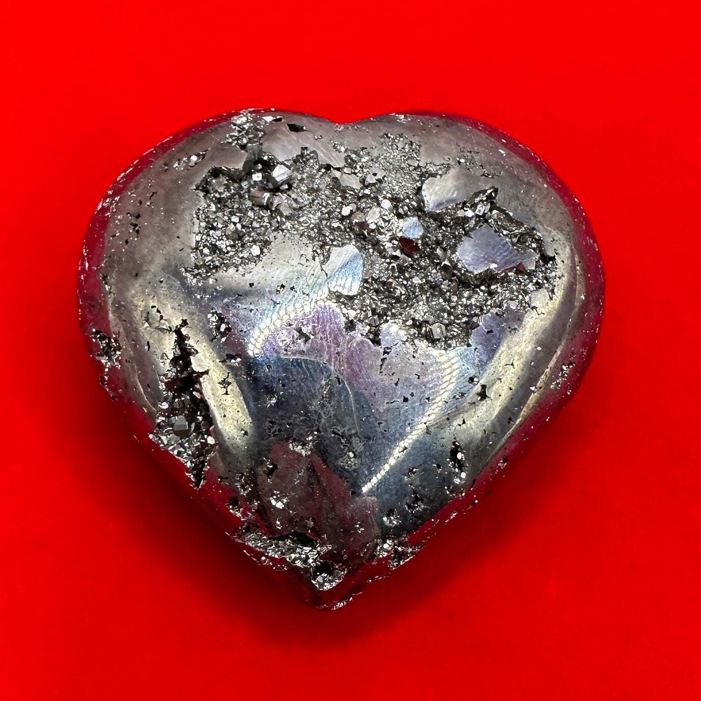 Beautiful Pyrite Heart, Pyrite, Heart Shaped, Balance, Heart, Arizona Pyrite, willpower, Mothers Day, Fools Gold, 3.3 ounces
