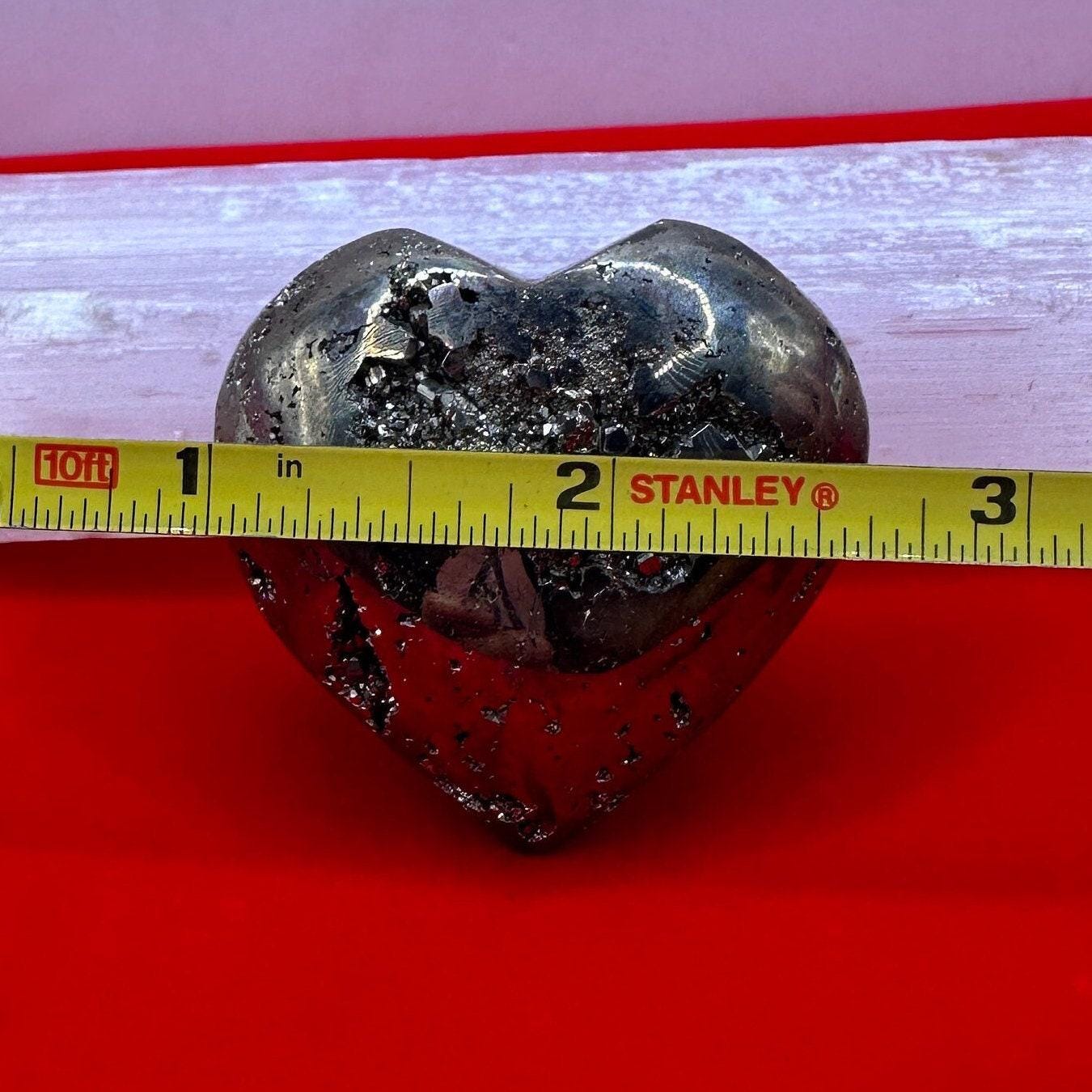 Beautiful Pyrite Heart, Pyrite, Heart Shaped, Balance, Heart, Arizona Pyrite, willpower, Mothers Day, Fools Gold, 3.3 ounces