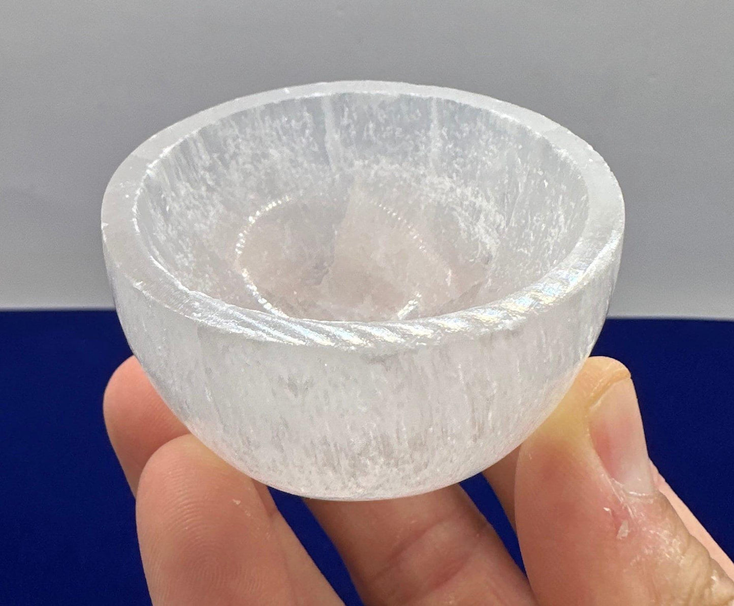 Selenite Charging Bowl, Little Bowl, Moroccan Selenite, Reiki, Handmade Bowl, smooth surfaces, Selenite Crystal Bowl, 3.0 ounces