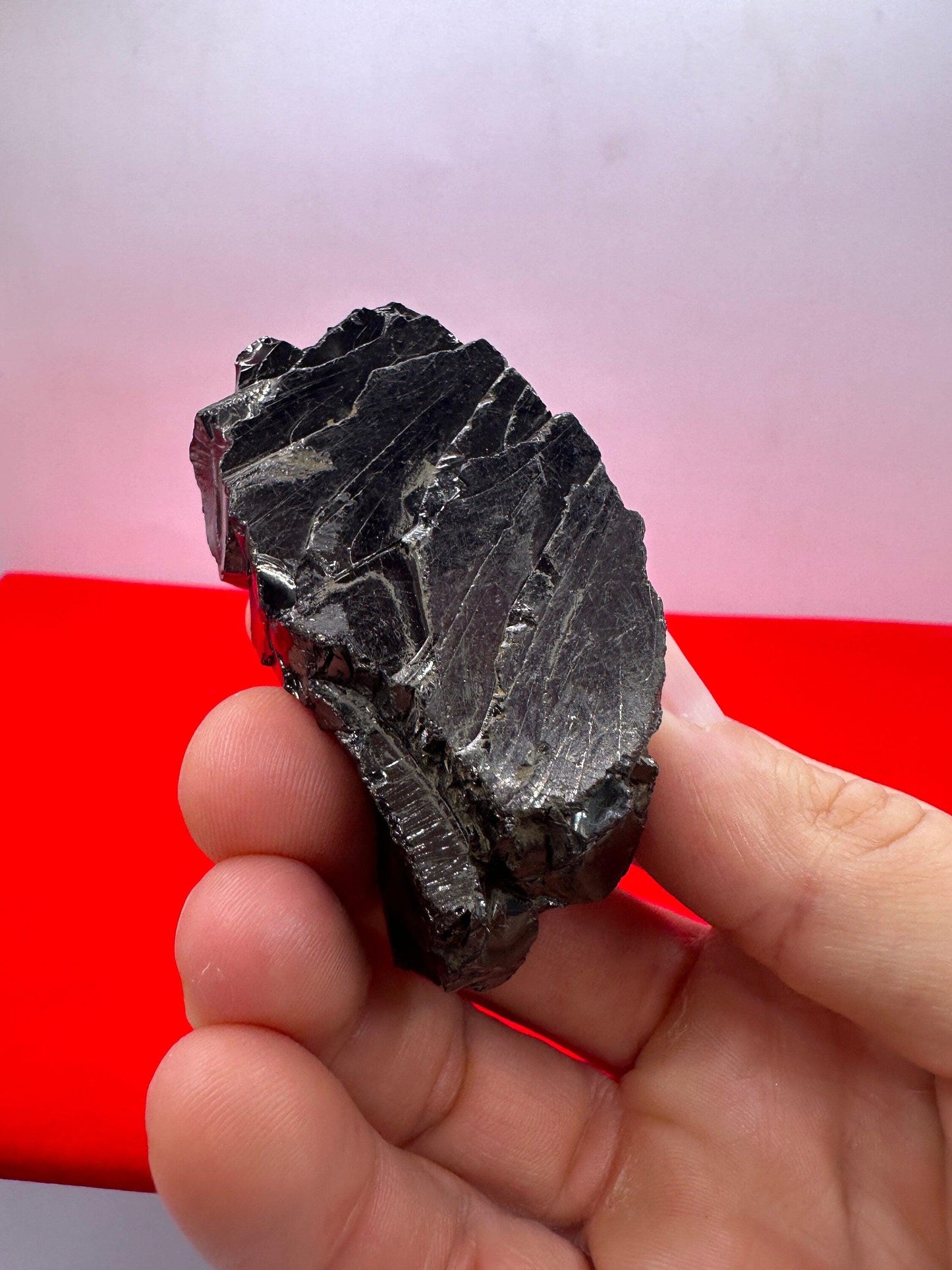 Shungite Specimen from Colombia, Rare and beautiful piece, High Quality, EMF Protection, Meditation, Reiki, Sleep Improvement, 40.61 grams