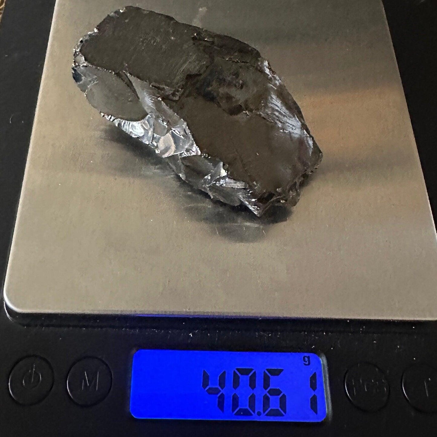 Shungite Specimen from Colombia, Rare and beautiful piece, High Quality, EMF Protection, Meditation, Reiki, Sleep Improvement, 40.61 grams