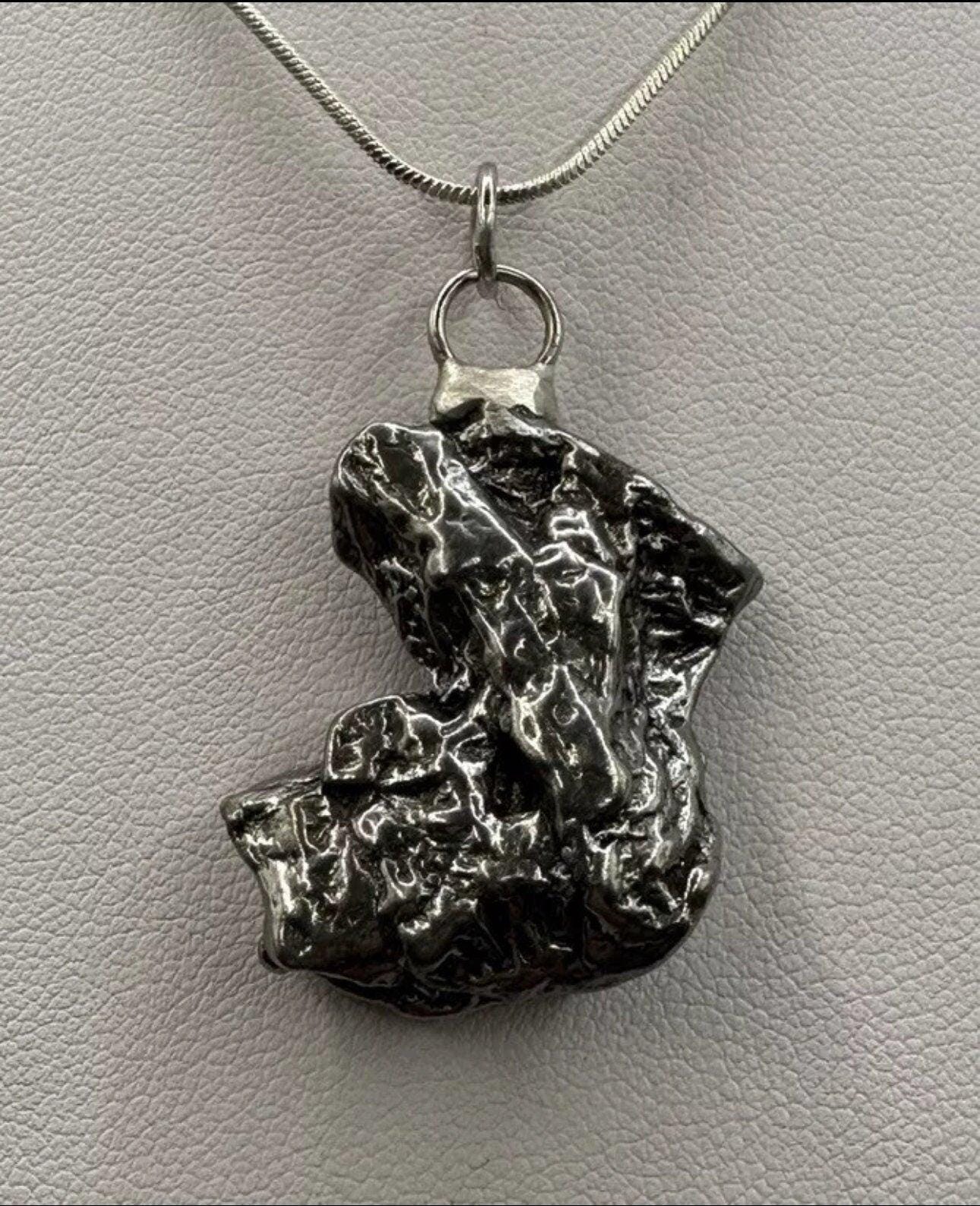 Beautiful Meteorite Campo del Cielo Pendant 20.97 Grams, Astronomy Gift, Authentic Meteorite, Meteorite Jewelry, Meteorite Pendant, COA