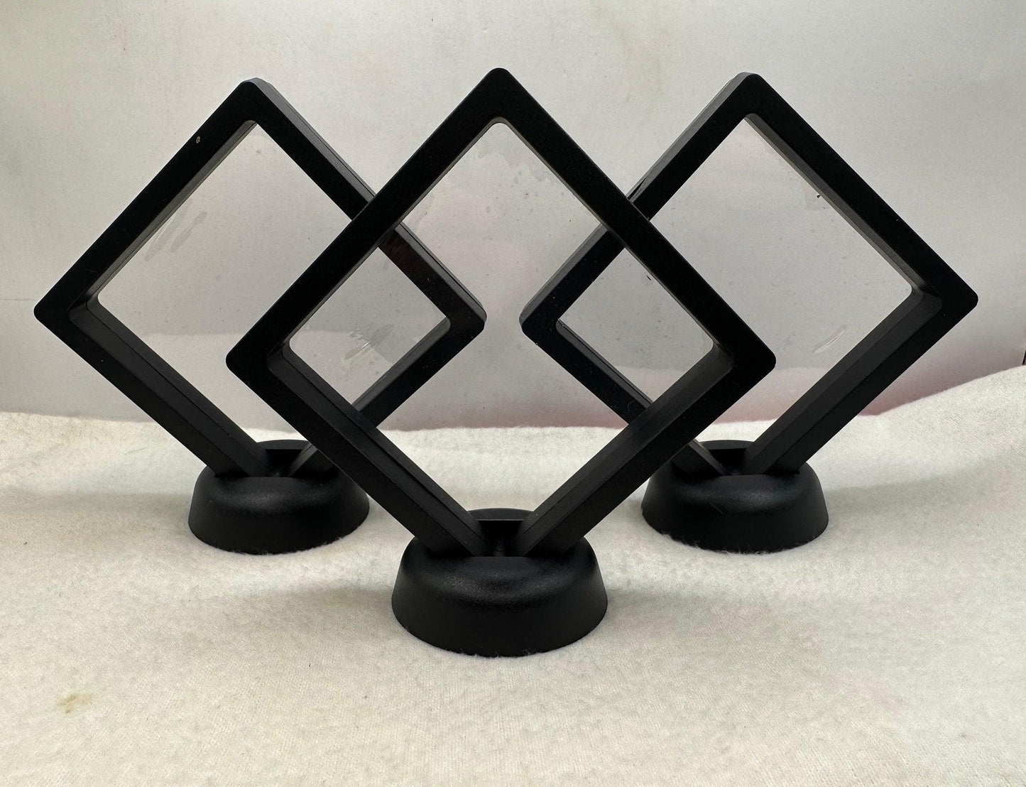 Display Cases, Medium Display Cases, Lot of 3, Mineral 3D Display Case with stand, Meteorite Collection, Rock Collection, Collection Display