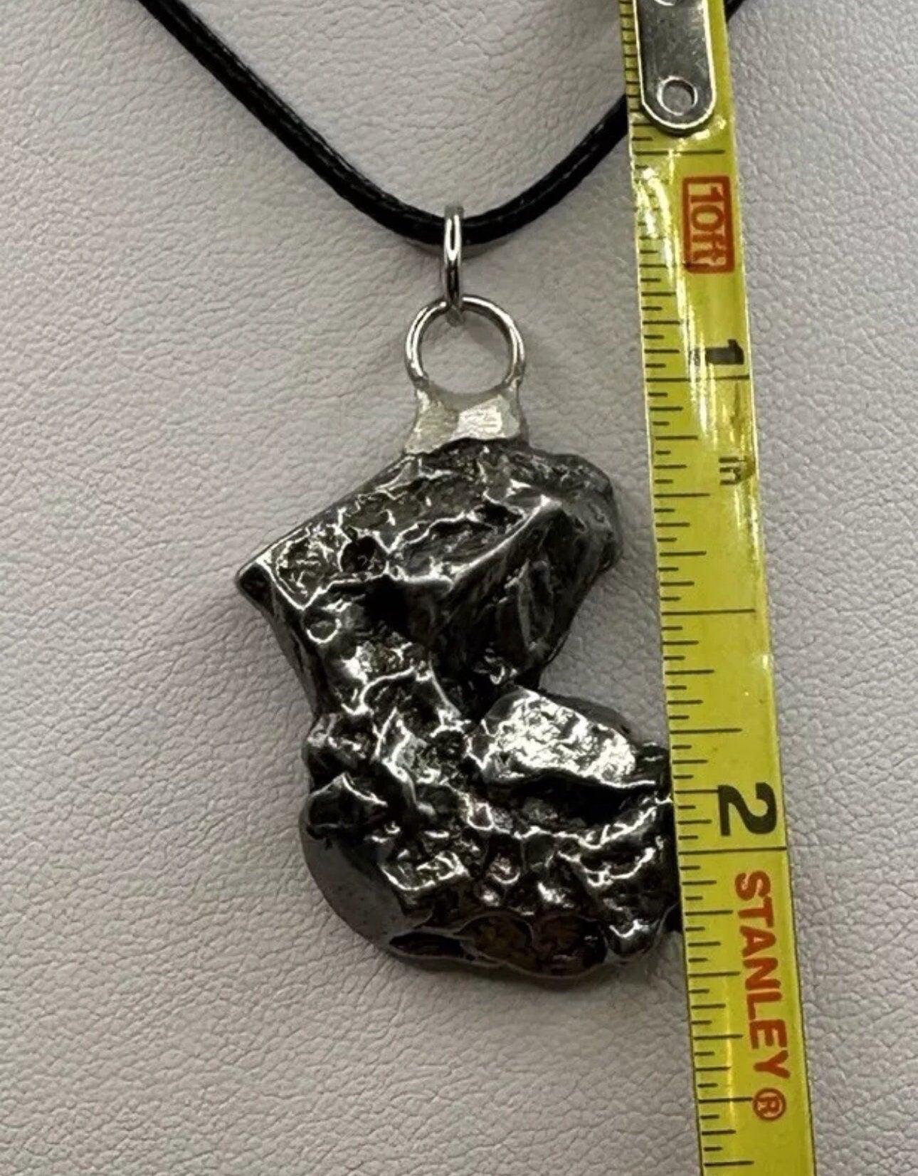 Beautiful Meteorite Campo del Cielo Pendant 20.97 Grams, Astronomy Gift, Authentic Meteorite, Meteorite Jewelry, Meteorite Pendant, COA