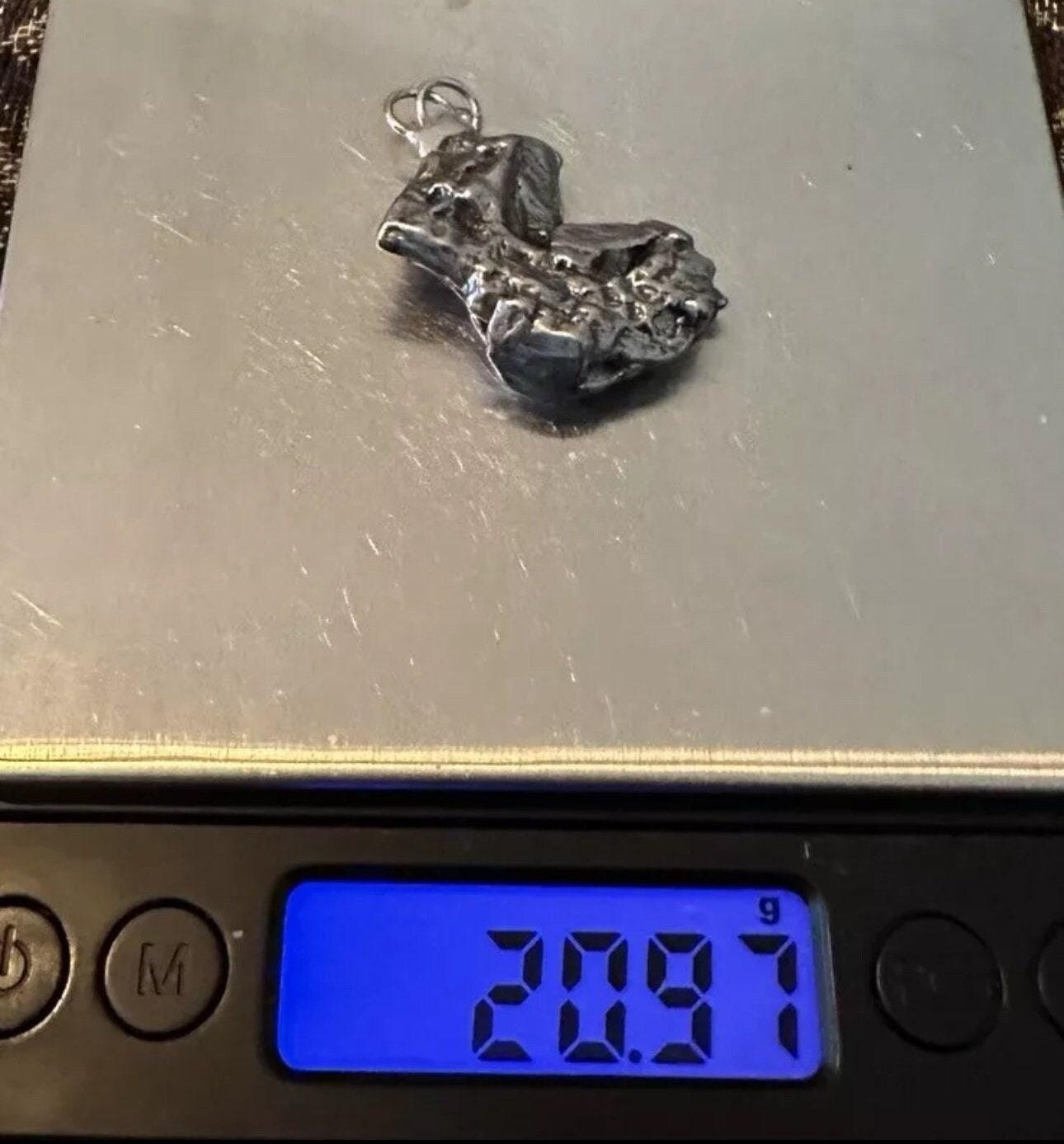 Beautiful Meteorite Campo del Cielo Pendant 20.97 Grams, Astronomy Gift, Authentic Meteorite, Meteorite Jewelry, Meteorite Pendant, COA